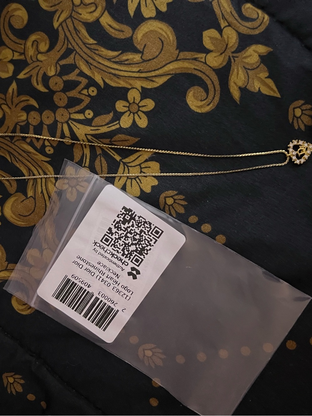 Dior Gold-Tone Heart Pendant Necklace